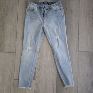 Buffalo David Bitton Light Blue Distressed Ankle Legnth Jeans
